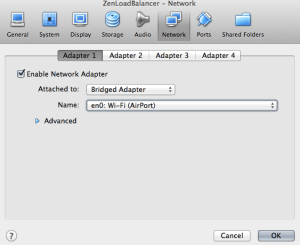 Configuring Network Adapter - ZenLoadBalancer